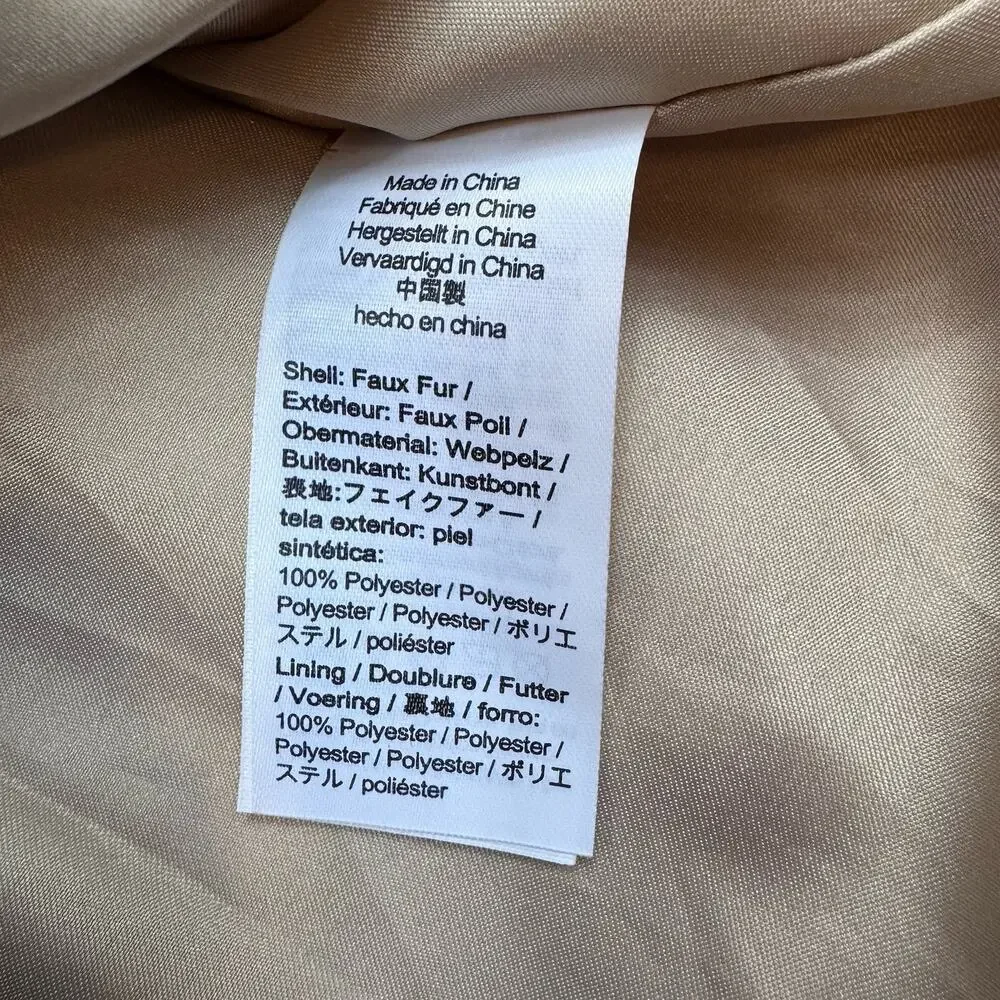 J.Crew Women’s Teddy Sherpa Coat Size SP Brown Tan Clay Winter Long Jacket